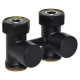 Кран нижнього підключення Carlo Poletti FIRST PIASTRE BLACK MATTE прямий d3/4" F x 3/4" EK (V72512EFS9005O)