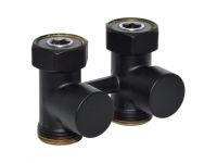 Кран нижнего подключения Carlo Poletti FIRST PIASTRE BLACK MATTE прямой d3/4" F x 3/4" EK (V72512EFS9005O)