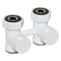 Кран нижнего подключения Carlo Poletti FIRST PIASTRE Белый прямой d3/4" F x 3/4" EK (V72512EF)