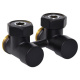 Кран нижнего подключения Carlo Poletti FIRST PIASTRE BLACK MATTE угловой d3/4" F x 3/4" EK (V72112EFS9005O)