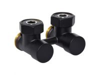 Кран нижнего подключения Carlo Poletti FIRST PIASTRE BLACK MATTE угловой d3/4" F x 3/4" EK (V72112EFS9005O)