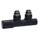 Узел термостатический Carlo Poletti TWIN THERMO Хром угол. ЛЕВЫЙ d1/2" С x 3/4" EK 50 мм (V42110EE9005OSX)