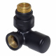 Кран отсекающий трехосный Carlo Poletti BLACK MATTE d1/2" DX (правый) FIRST CORNER (V174410EFS9005ODX)