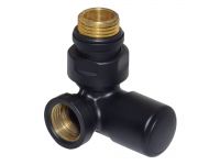 Кран отсекающий трехосный Carlo Poletti BLACK MATTE d1/2" DX (правый) FIRST CORNER (V174410EFS9005ODX)