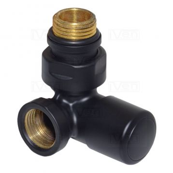 Кран отсекающий трехосный Carlo Poletti BLACK MATTE d1/2" DX (правый) FIRST CORNER (V174410EFS9005ODX)