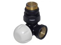 Кран Термоклапан трехосный Carlo Poletti BLACK MATTE d1/2" DX (левый) (V175310EFS9005OSX)