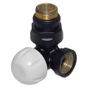 Кран Термоклапан трехосный Carlo Poletti BLACK MATTE d1/2" DX (левый) (V175310EFS9005OSX)