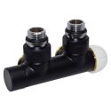 Вузол термостатичний Carlo Poletti TWIN THERMO BLACK MATTE кутовий d1/2" З x 3/4" EK 50 мм ПРАВИЙ (V37110EE9005OSBDX / EFS)