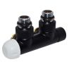 Узел термостатический Carlo Poletti TWIN THERMO BLACK MATTE угловой d1/2" С x 3/4" EK 50 мм ЛЕВЫЙ (V37110EFS9005OSBSX)