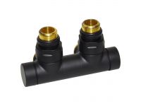 Узел отсекающий (одно / двухтрубный) Carlo Poletti TWIN БЕЛЫЙ угол. d1/2" С x 3/4" EK 50 мм (V48110EFS9005OSB)