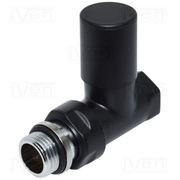Кран радиаторный прямой Carlo Poletti BLACK MATTE d1/2" COMPACT (V150710EE9005O / EFS)