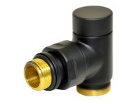 Кран отсекающий угловой Carlo Poletti BLACK MATTE d1/2" х 24-19 CYLINDER (V30211EFS9005O)