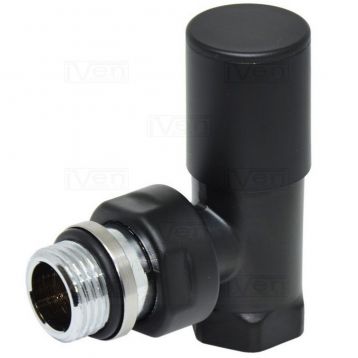 Кран радиаторный угловой Carlo Poletti BLACK MATTE d1/2" COMPACT (V150310EE9005O / EFS)