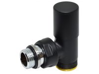 Кран радиаторный прямой Carlo Poletti BLACK MATTE d1/2" х 24-19 COMPACT (V150111EFS9005O / EFS)