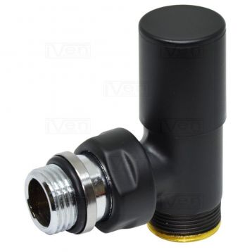 Кран радиаторный прямой Carlo Poletti BLACK MATTE d1/2" х 24-19 COMPACT (V150111EFS9005O / EFS)