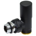 Кран радиаторный угловой Carlo Poletti BLACK MATTE d1/2" х 24-19 COMPACT (V150111EFS9005O / EFS)