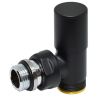 Кран радиаторный прямой Carlo Poletti BLACK MATTE d1/2" х 24-19 COMPACT (V150111EFS9005O / EFS)