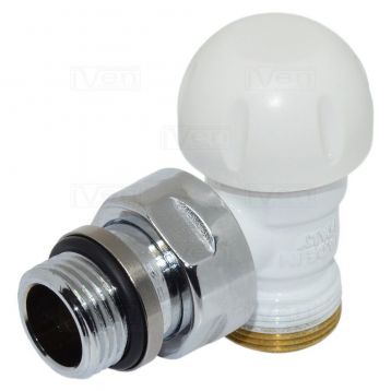 Термоклапан угловой Carlo Poletti Белый Ø1/2" х 24-19 FIRST THERMO (V141111E)