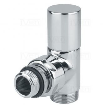Кран радиаторный вентильный угловой Carlo Poletti Хром d1/2" х 24-19 CYLINDER (V30111B)