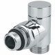 Кран відсікаючий кутовий Carlo Poletti ХРОМ d1/2" х 24-19 CYLINDER (V30210B / V30211B)