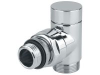 Кран отсекающий угловой Carlo Poletti ХРОМ d1/2" х 24-19 CYLINDER (V30210B / V30211B)