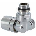 Кран-термостат трьохосьовий Carlo Poletti ХРОМ d1/2" х 24-19 DX (правий) FIRST CORNER (V176111CBDX)