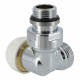 Кран Термоклапан трьохосьовий Carlo Poletti ХРОМ d1/2" DX (правий) FIRST CORNER (V175111CBDX)