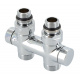 Вузол відсікаючий Carlo Poletti TWIN ХРОМ прямий d1/2" З x 3/4" EK 50 мм (V48510BSB)