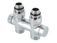Узел отсекающий Carlo Poletti TWIN Хром прямой d1/2" С x 3/4" EK 50 мм (V48510BSB)
