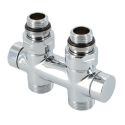 Вузол відсікаючий Carlo Poletti TWIN ХРОМ прямий d1/2" З x 3/4" EK 50 мм (V48510BSB)