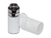 Кран-термостат трехосный Carlo Poletti Белый d1/2"x3/4" SX COMBI CORNER (подключение ТЭНа) (левый) (V130112ESX)