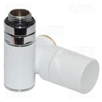 Кран-термостат трехосный Carlo Poletti Белый d1/2"x3/4" SX COMBI CORNER (подключение ТЭНа) (левый) (V130112ESX)