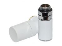 Кран-термостат трьохосьовий Carlo Poletti Білий d1/2"x3/4" SX COMBI CORNER (підключення тену) (правий) (V130112EDX)