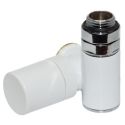 Кран-термостат трехосный Carlo Poletti Белый d1/2"x3/4" SX COMBI CORNER (подключение ТЭНа) (правый) (V130112EDX)