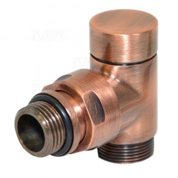 Кран отсекающий угловой Carlo Poletti BRUSH COPPER d1/2" х 24-19 CYLINDER (V30211I)