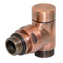 Кран отсекающий угловой Carlo Poletti BRUSH COPPER d1/2" х 24-19 CYLINDER (V30211I)