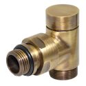 Кран отсекающий угловой Carlo Poletti BRUSH BRONZE d1/2" х 24-19 CYLINDER (V30211M)