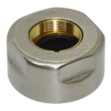 Гайка для медной трубы Carlo Poletti d15 мм x 24-19 BRUSH SILVER (A58409J)