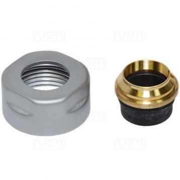 Гайка для мідної труби Carlo Poletti d15 мм x 24-19 SATIN CHROME (A58409R)
