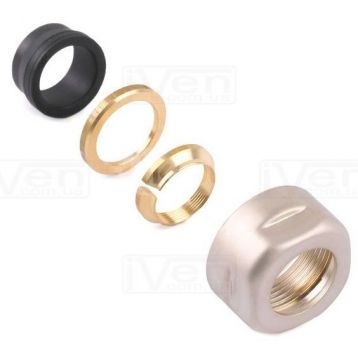 Гайка для медной трубы Carlo Poletti d15 мм x 24-19 SATIN NICKEL (A58409L)