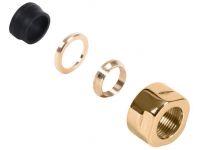 Гайка для медной трубы Carlo Poletti d15 мм x 24-19 SATIN GOLD (A58409H)