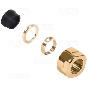 Гайка для мідної труби Carlo Poletti d15 мм x 24-19 SATIN GOLD (A58409H)
