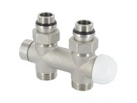 Узел термостатический Carlo Poletti TWIN THERMO НИКЕЛЬ прямой d1/2" С x 3/4" EK 50 мм (V37510QSB / V37512QSB) - 1