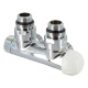 Вузол термостатичний Carlo Poletti TWIN THERMO ХРОМ кутовий d1/2" З x 3/4" EK 50 мм ПРАВИЙ (V37110BSBDX)