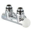 Узел термостатический Carlo Poletti TWIN THERMO ХРОМ угловой d1/2" С x 3/4" EK 50 мм ПРАВЫЙ (V37110BSBDX)