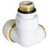 Кран Термоклапан трьохосьовий Carlo Poletti БІЛИЙ d1/2" х 24-19 SX (Правий) CORNER-THERMO (V75111EFDX)