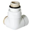 Кран отсекающий трехосный Carlo Poletti БЕЛЫЙ d1/2" х 24-19 SX (Левый) CORNER (V74211EFSX)
