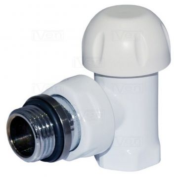 Кран Термоклапан угловой Carlo Poletti БЕЛЫЙ d1/2" COMPACT-THERMO-V1 (V151310EF)