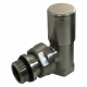 Кран радиаторный угловой Carlo Poletti BRUSH SILVER d1/2" COMPACT (V150310J)
