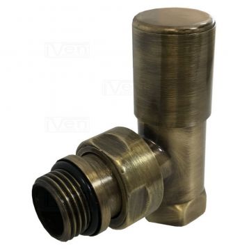 Кран радіаторний кутовий Carlo Poletti BRUSH BRONZE d1/2" COMPACT (V150310M)
